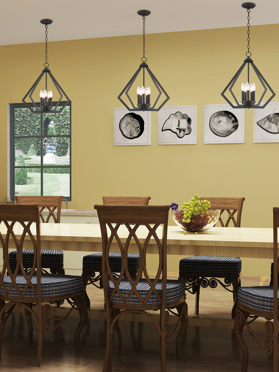 Prism 5 Light 20 inch Bronze Chandelier Ceiling Light