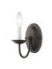 Home Basics 1 Light 4 inch Bronze Wall Sconce Wall Light