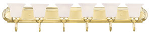 Riviera 6 Light 48 inch Polished Brass Bath Vanity Wall Light