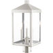 Nyack 3 Light 20 inch Brushed Nickel Outdoor Post Top Lantern
