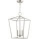 Devone 3 Light 13 inch Brushed Nickel Convertible Semi Flush/Lantern Ceiling Light
