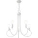 Bari 5 Light 25 inch White Chandelier Ceiling Light