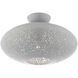 Charlton 1 Light 16 inch Nordic Gray with Brushed Nickel Accents Semi Flush Ceiling Light