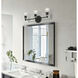 Lansdale 3 Light 20 inch Black with Brushed Nickel Accents Vanity Sconce Wall Light