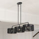 Acordia 3 Light 46 inch Black Linear Chandelier Ceiling Light, Extra Large