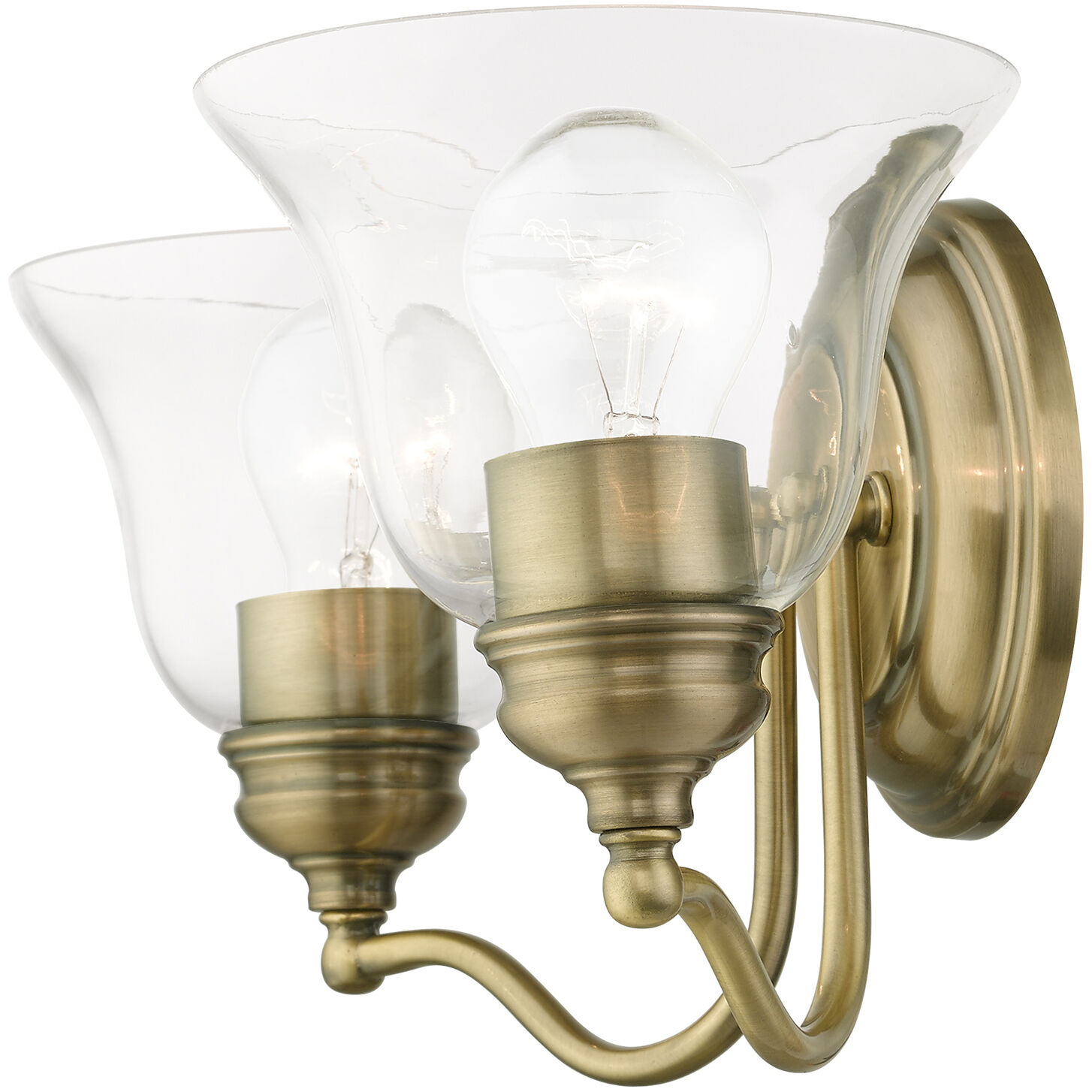 Moreland 2 Light 15 inch Antique Brass Vanity Sconce Wall Light