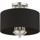 Huntington 3 Light 12 inch Brushed Nickel Semi-Flush Mount Ceiling Light