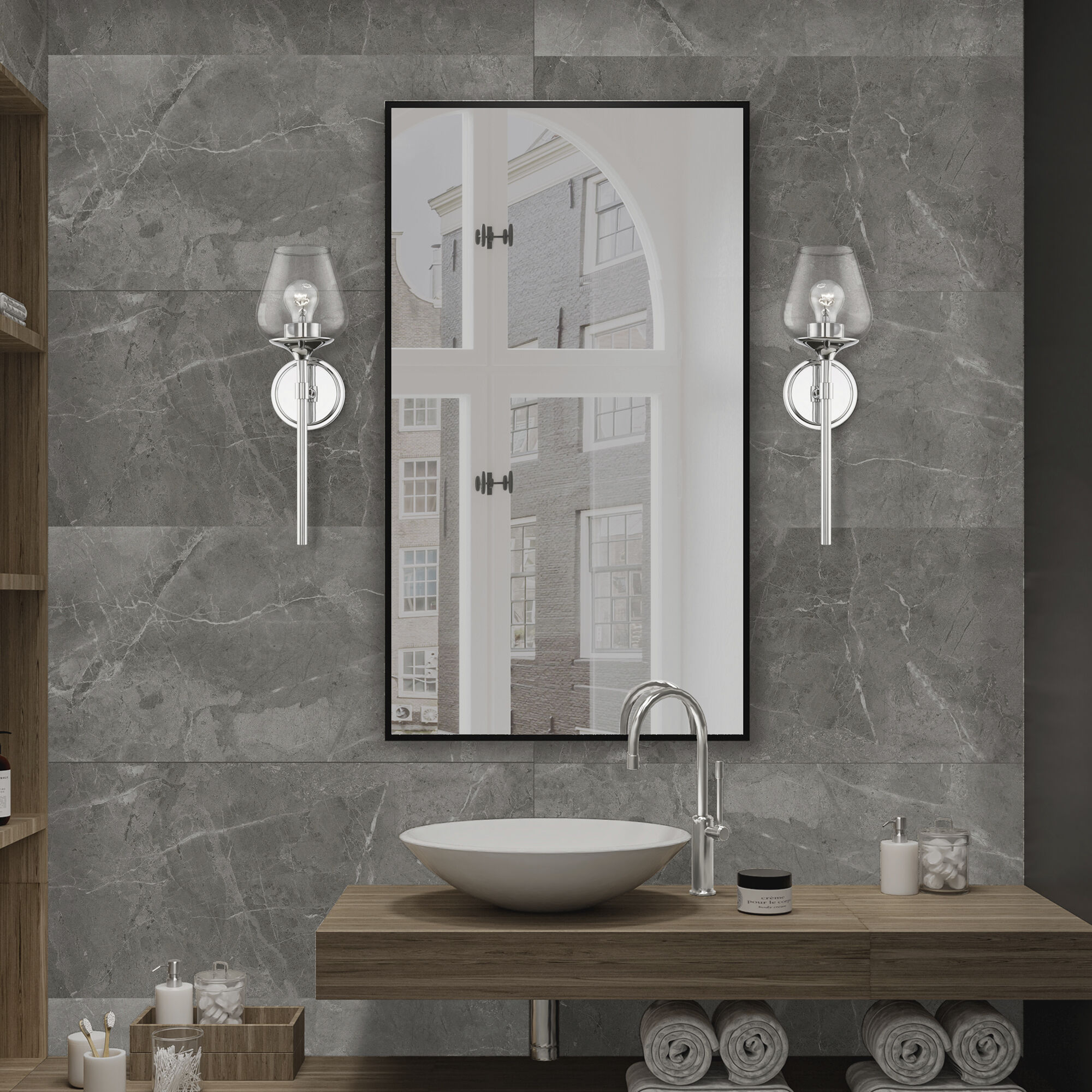 Willow 1 Light 6 inch Polished Chrome Vanity Sconce Wall Light