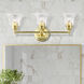 Moreland 3 Light 24 inch Polished Brass Vanity Sconce Wall Light