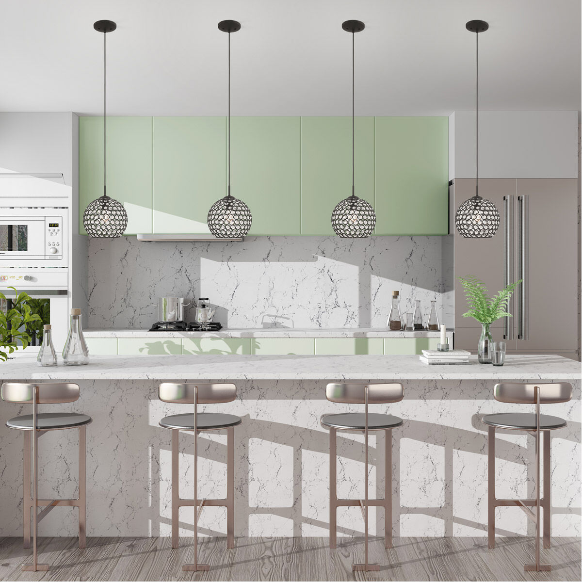 Cassandra 1 Light 9 inch Black Mini Pendant Ceiling Light