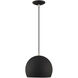 Allison 1 Light 10 inch Black Mini Pendant Ceiling Light