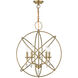 Aria 5 Light 24 inch Antique Brass Chandelier Ceiling Light