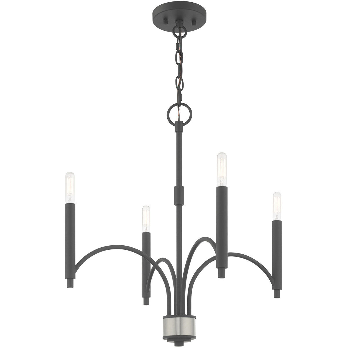 Wisteria 4 Light 20 inch Scandinavian Gray Mini Chandelier Ceiling Light