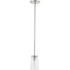 Cityview 1 Light 5 inch Brushed Nickel Mini Pendant Ceiling Light