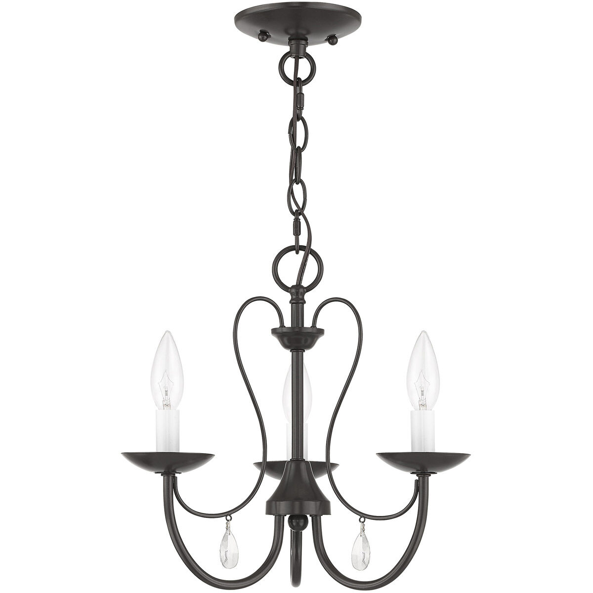 Mirabella 3 Light 14.5 inch English Bronze Chandelier Ceiling Light
