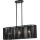 Acordia 3 Light 30 inch Black Linear Chandelier Ceiling Light, Medium