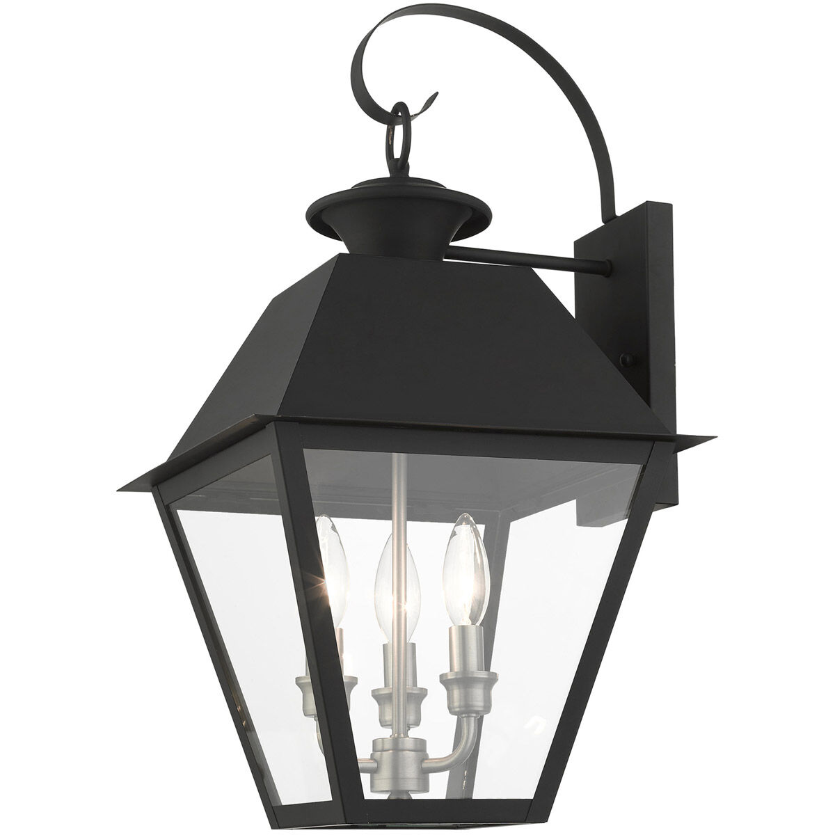 Mansfield 3 Light 22 inch Black Outdoor Wall Lantern