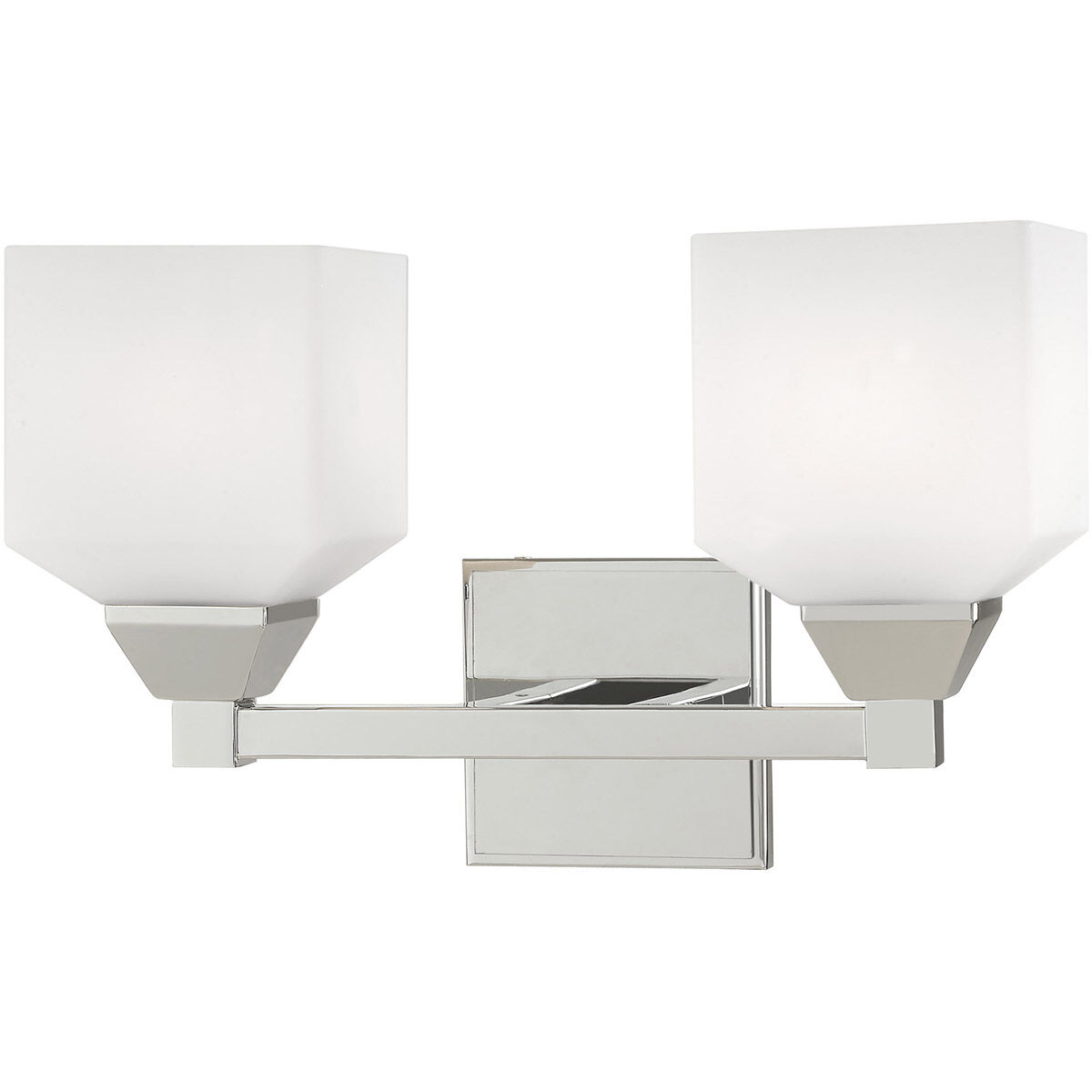 Aragon 2 Light 15 inch Polished Chrome Bath Vanity Wall Light