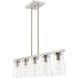 Cityview 5 Light 40 inch Brushed Nickel Linear Chandelier Ceiling Light