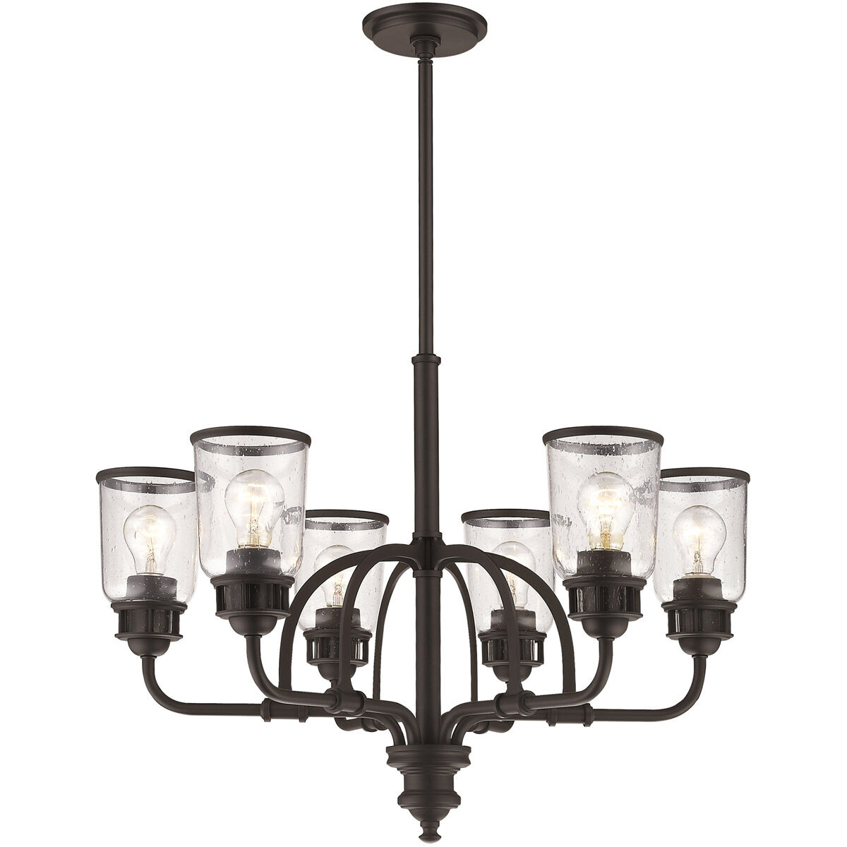 Lawrenceville 6 Light 26.25 inch Bronze Chandelier Ceiling Light