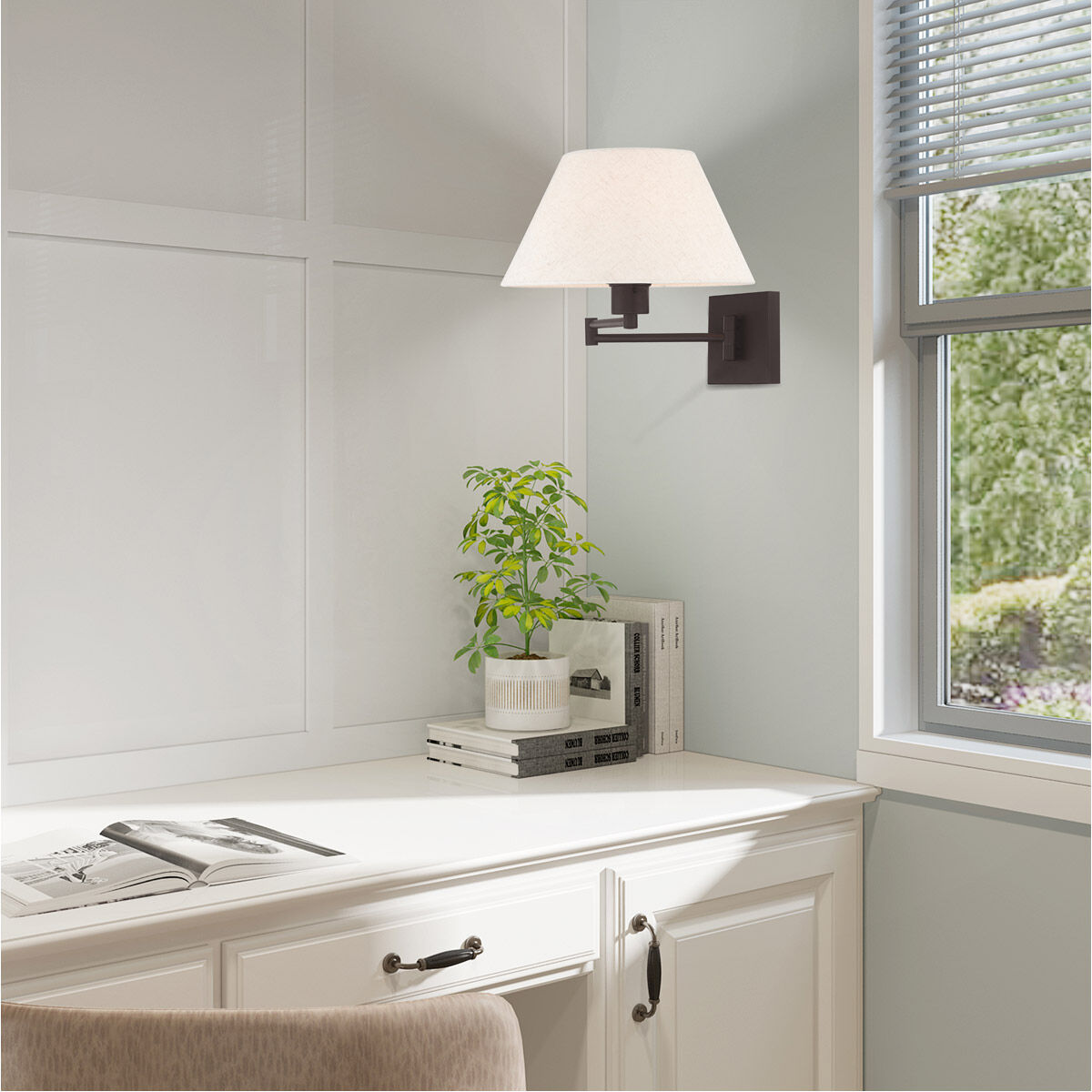 Allison 25 inch 100.00 watt Bronze Swing Arm Wall Lamp Wall Light