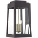 Oslo 4 Light 26.25 inch Bronze with Antique Brass Candles Outdoor Wall Lantern