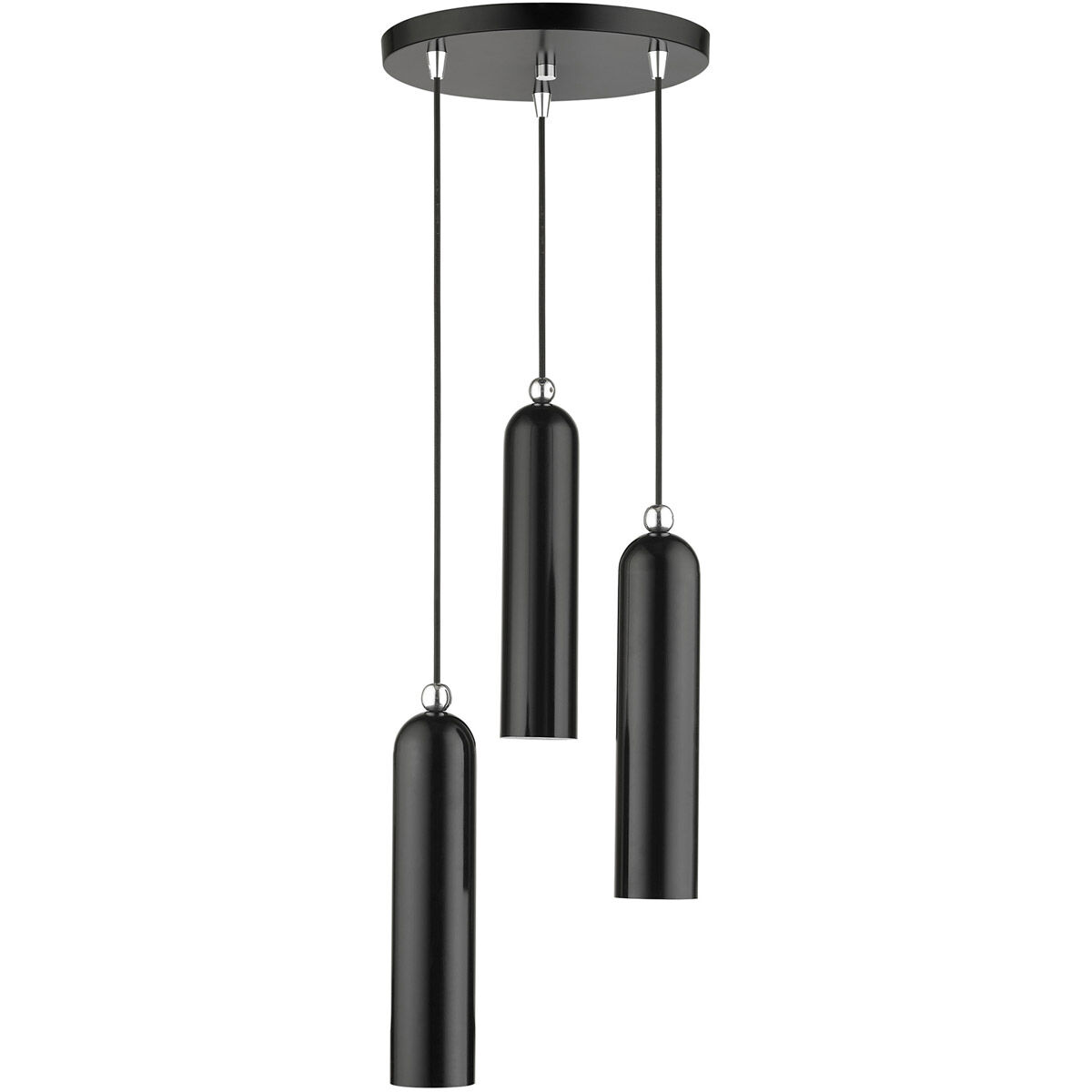 Ardmore 3 Light 13 inch Shiny Black Pendant Ceiling Light