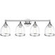 Ashridge 4 Light 35.75 inch Polished Chrome Large Vanity Sconce Wall Light
