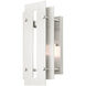 Utrecht 1 Light 14 inch Brushed Nickel Accents Outdoor Wall Lantern