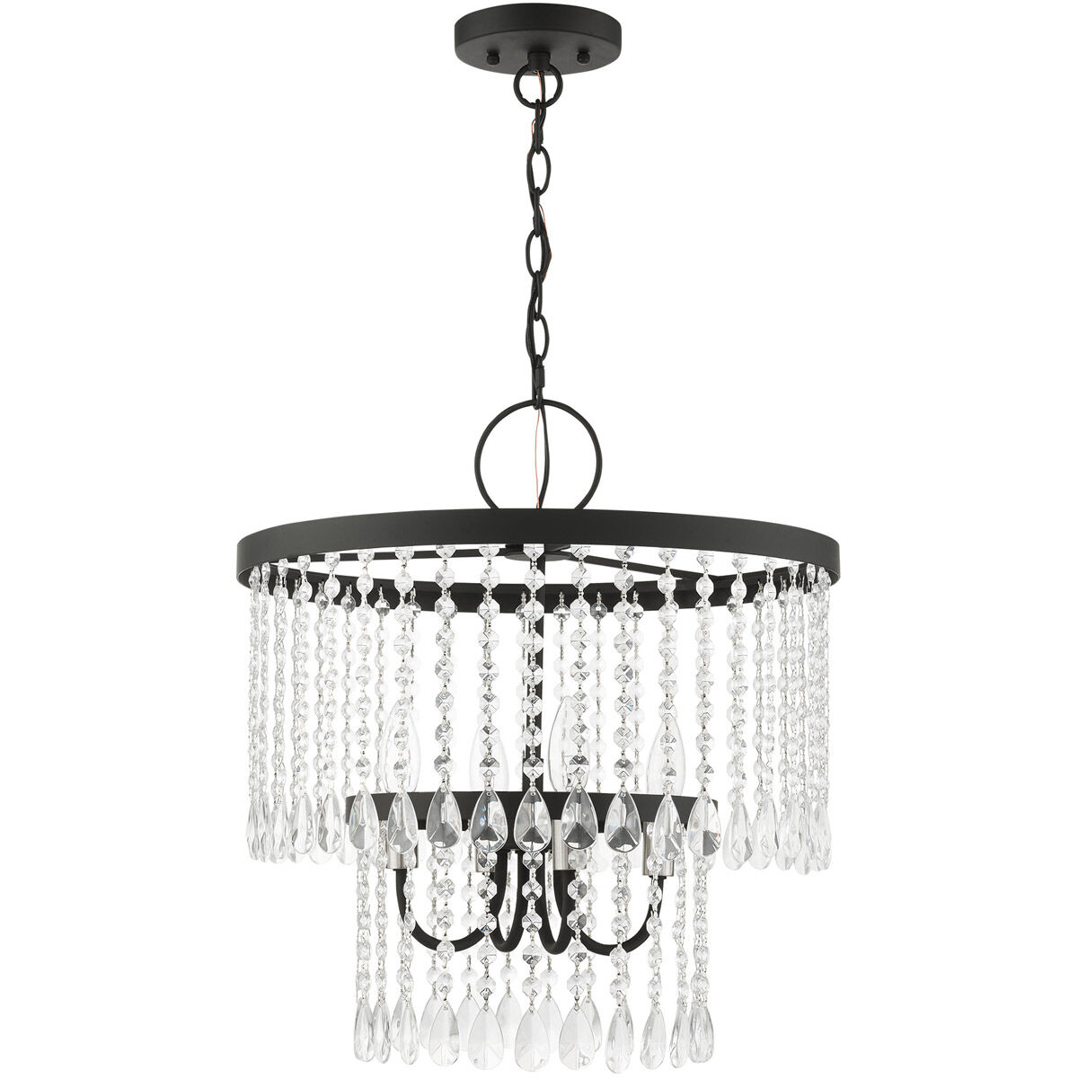 Elizabeth 4 Light 18 inch Black Pendant Chandelier Ceiling Light
