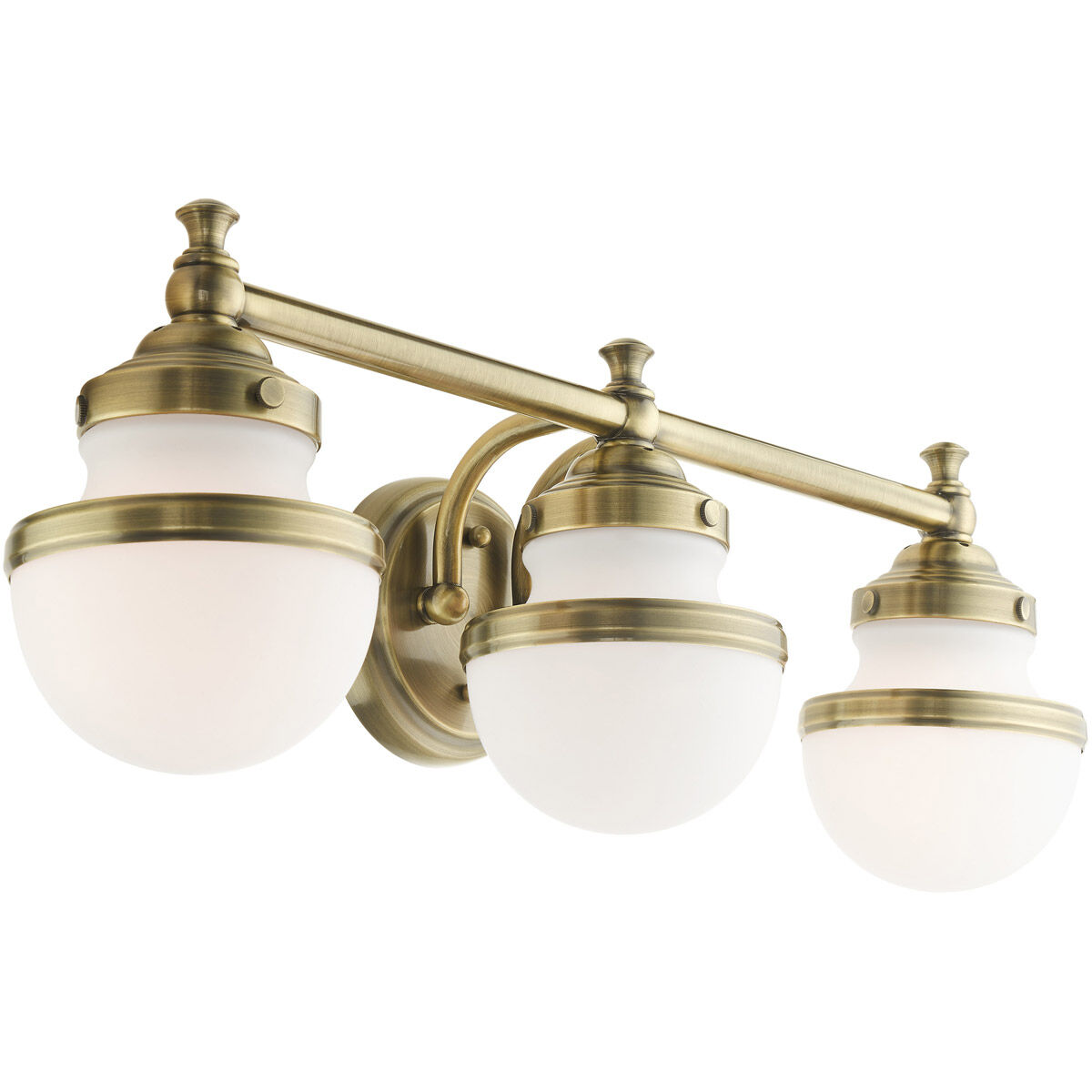 Oldwick 3 Light 24 inch Antique Brass Vanity Sconce Wall Light