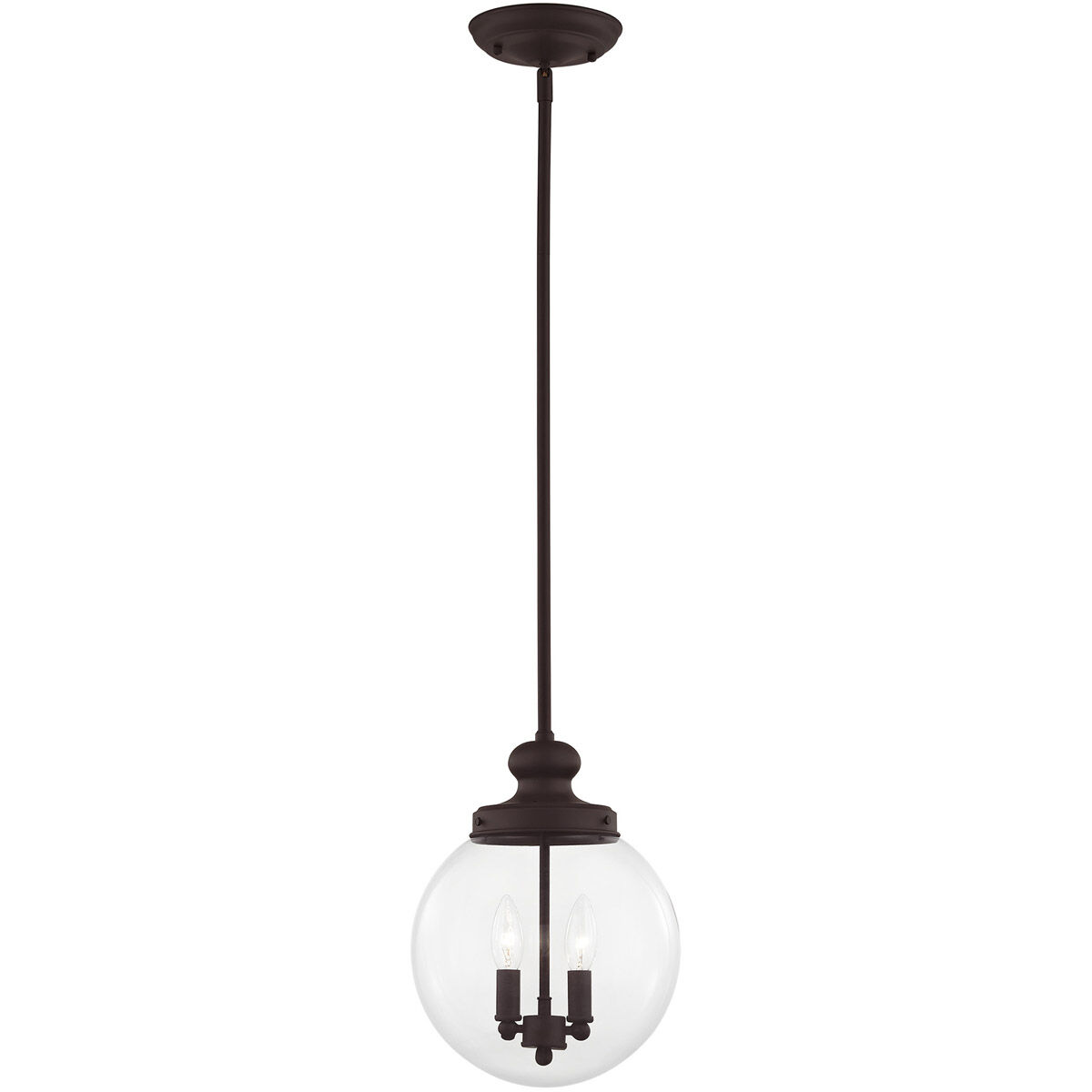 Sheffield 2 Light 10 inch Bronze Pendant Ceiling Light