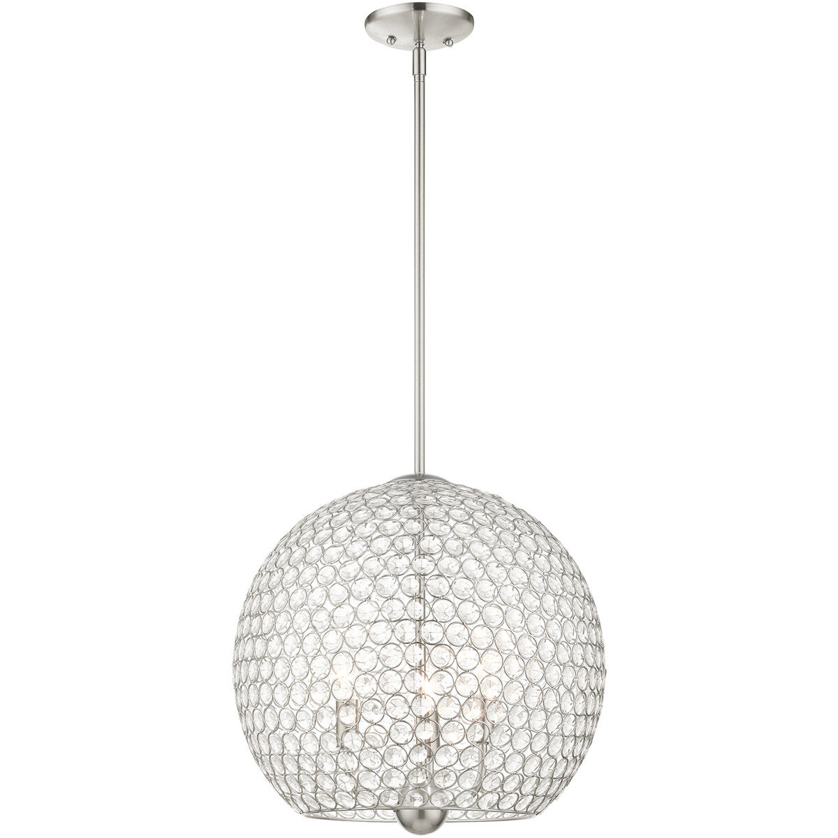 Cassandra 3 Light 16 inch Brushed Nickel Pendant Ceiling Light