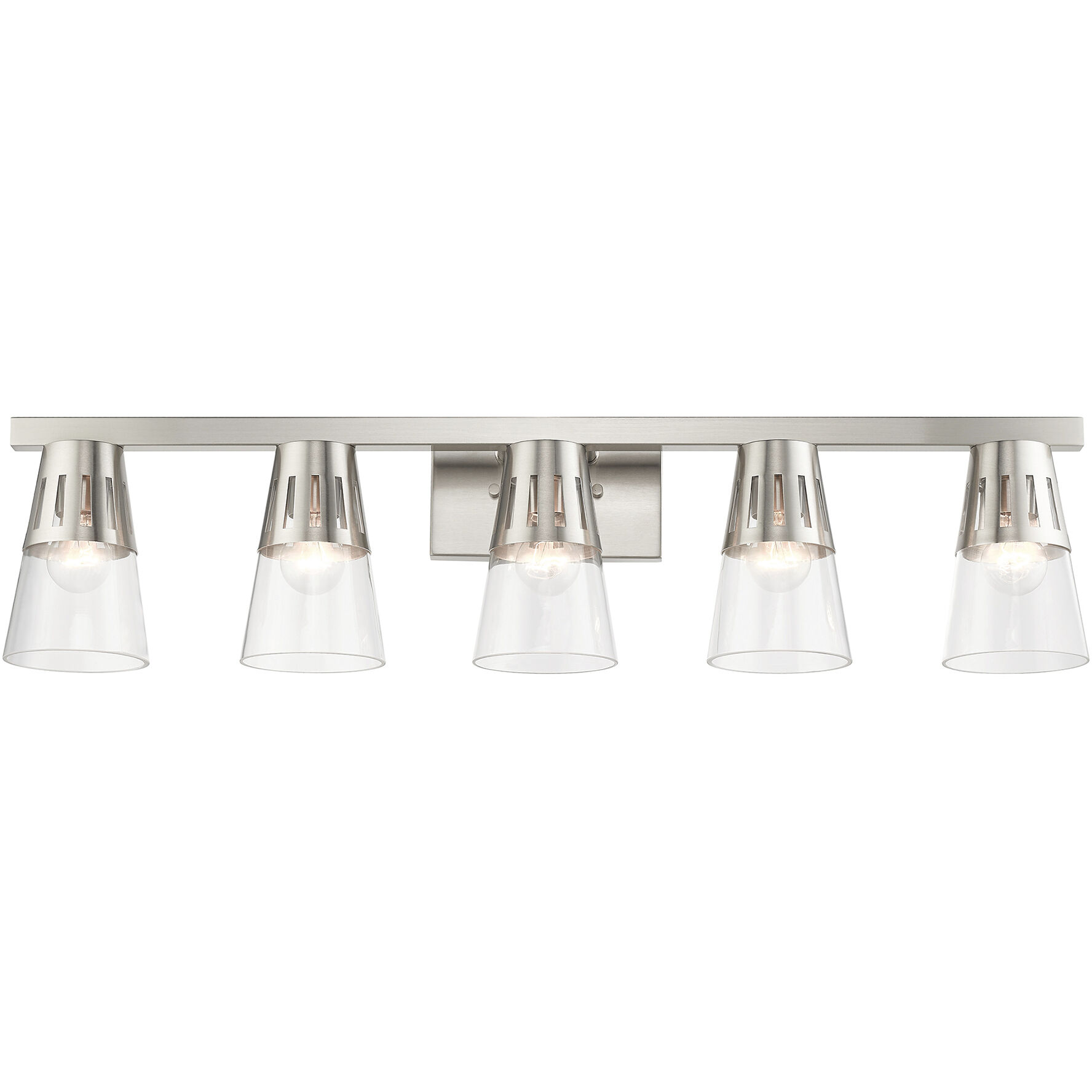 Bennington 5 Light 35.75 inch Brushed Nickel Large Vanity Sconce Wall Light