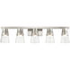 Bennington 5 Light 35.75 inch Brushed Nickel Large Vanity Sconce Wall Light