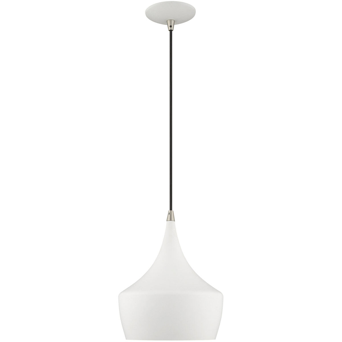 Allison 1 Light 10 inch White Mini Pendant Ceiling Light