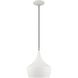Allison 1 Light 10 inch White Mini Pendant Ceiling Light