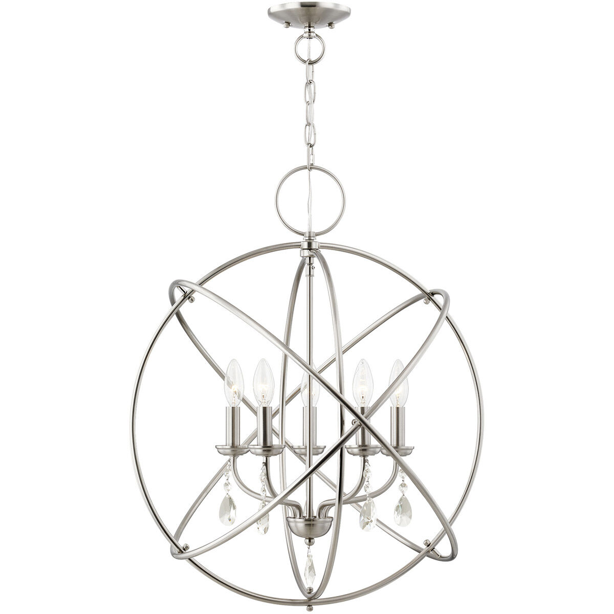 Aria 5 Light 22 inch Brushed Nickel Chandelier Ceiling Light