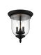 Legacy 3 Light 12 inch Black Flush Mount Ceiling Light