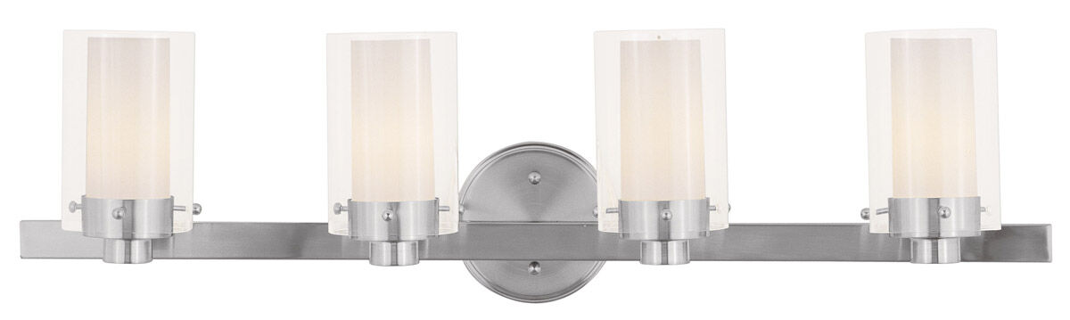Manhattan 4 Light 32 inch Brushed Nickel Bath Vanity Wall Light