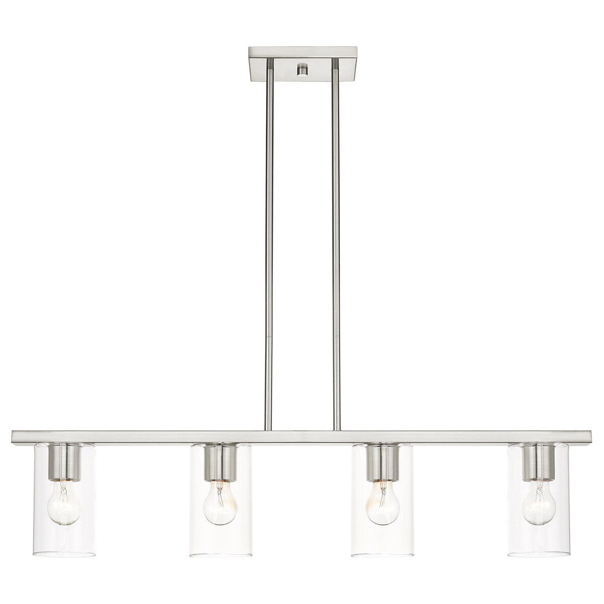 Zurich 4 Light 5 inch Brushed Nickel Chandelier Ceiling Light
