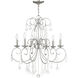 Donatella 6 Light 25 inch Brushed Nickel Chandelier Ceiling Light