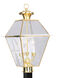Westover 3 Light 21.5 inch Polished Brass Outdoor Post Top Lantern