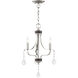 Laurel 3 Light 13 inch Brushed Nickel Mini Chandelier Ceiling Light