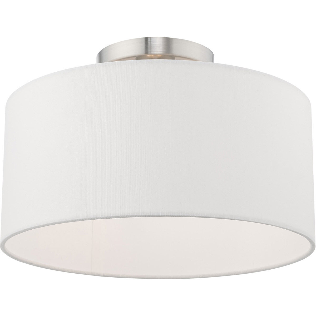 Clark 1 Light 13 inch Brushed Nickel Semi-Flush Mount Ceiling Light