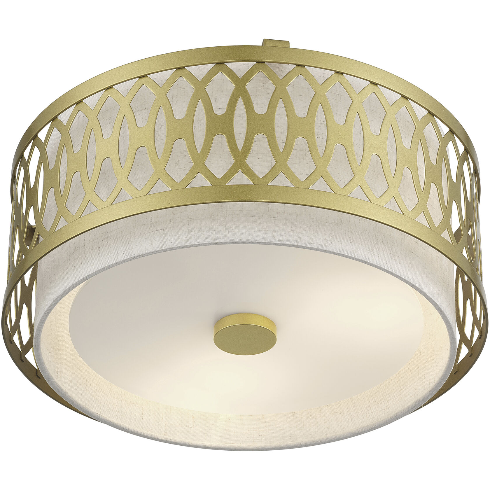 Vistaview 3 Light 15 inch Soft Gold Semi-Flush Ceiling Light