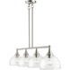 Glendon 4 Light 8.25 inch Brushed Nickel Large Linear Chandelier Ceiling Light