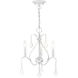 Caterina 3 Light 13 inch Antique White with Clear Crystals Chandelier Ceiling Light