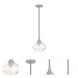 Hand Blown Art Glass Mini Pendants 1 Light 8.25 inch Brushed Nickel Mini Pendant Ceiling Light