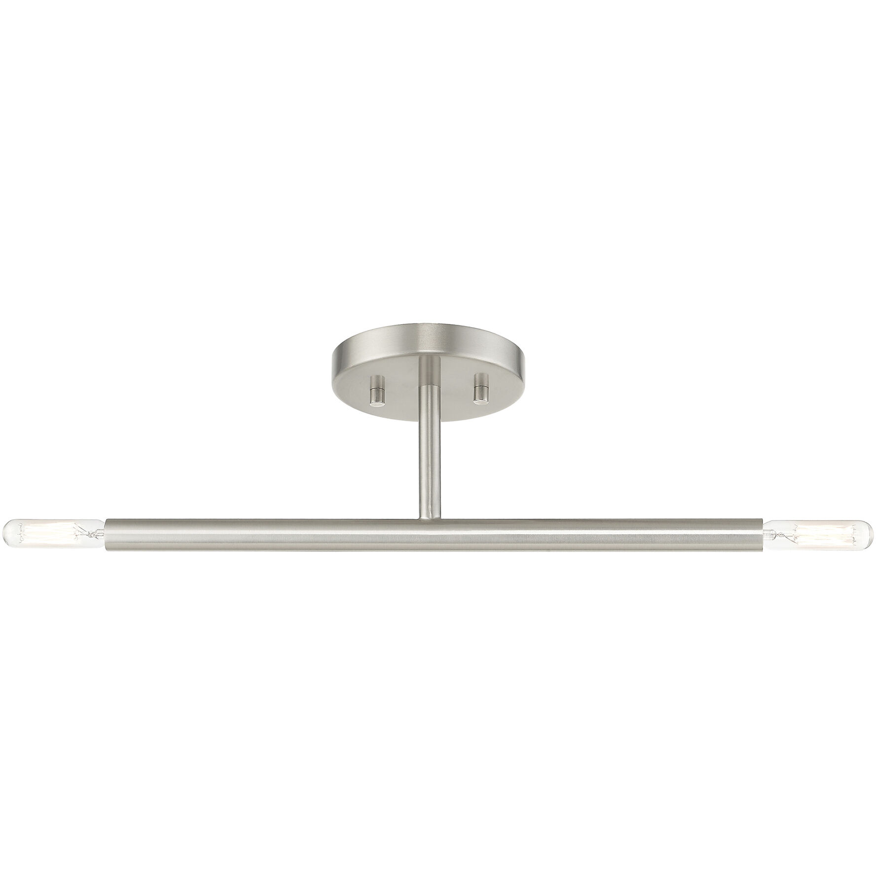 Copenhagen 2 Light 5.13 inch Brushed Nickel Semi-Flush Ceiling Light